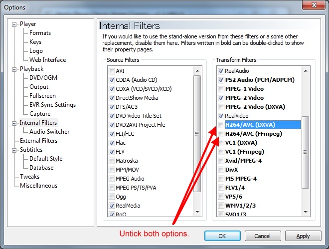 How To Add External Dxva Enabled H 264 Codecs In Mpc Hc To Replace The Internal Mpc Hc H 264 Decoder